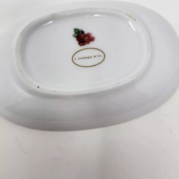 Godinger soap dish plate trinket red roses country farmhouse decor bathroom - Picture 2 of 3